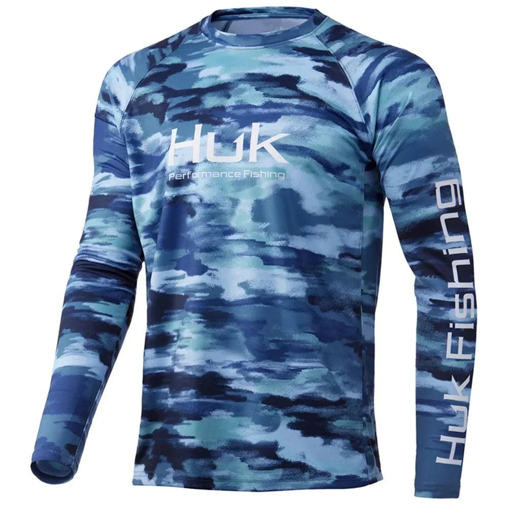 Men'S Fishing Long Sleeve Uv Protection Quick Dry Performance Shirts Fishing Hiking Clothing Camisa De Pesca Breathable Tops