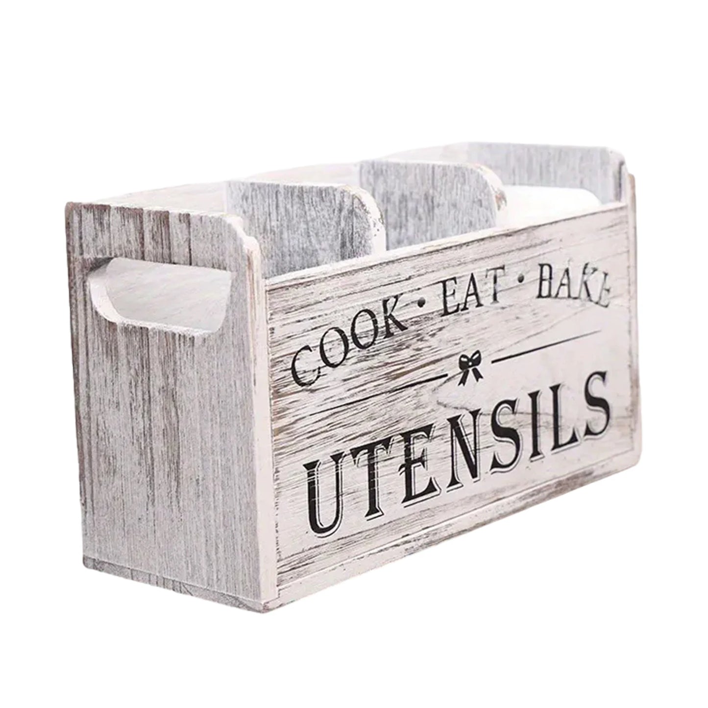 Wooden Storage Rack for Baking Utensils Move around Countertops with Ease for Kitchen Hopsticks Spoon Storage Box Widely Used
