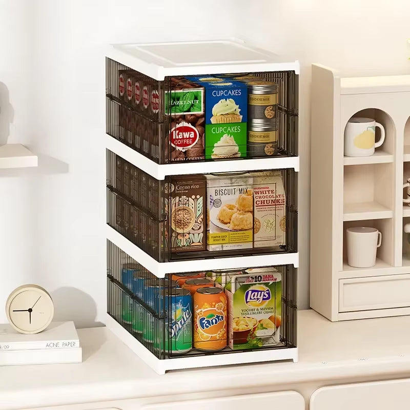 Dustproof 6-Layer Foldable Stackable Transparent Plastic Shoe Organizer Cabinet