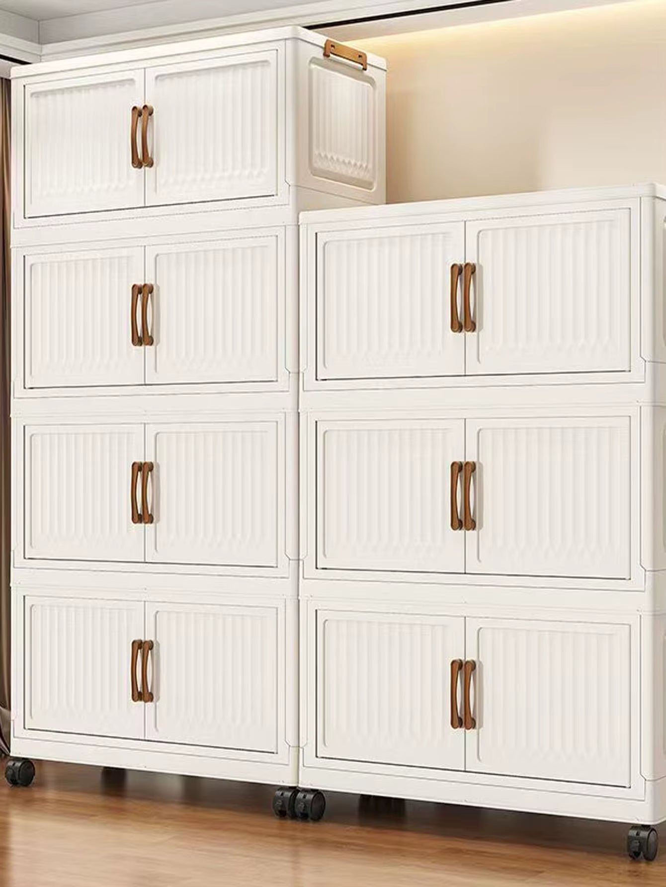 Extra Large Capacity Foldable Storage Cabinet for Household Items, Clothes, Toys, and Snacks