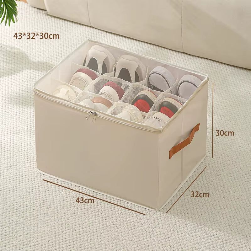 Foldable Shoe Storage Organizer - Dust-Proof and Space-Saving Shoe Cabinet