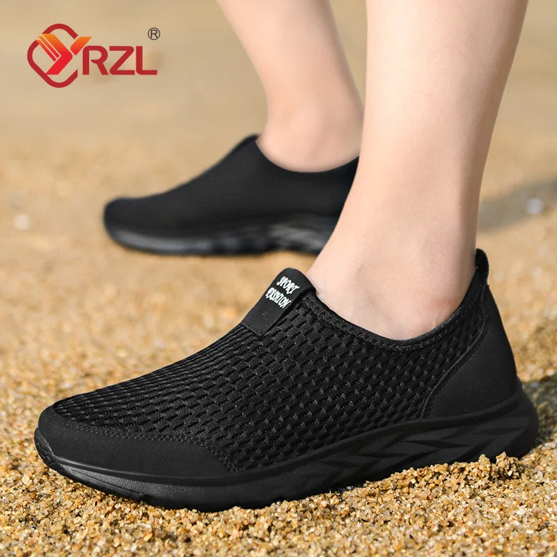 Men'S Sneakers Breathable Mesh Men Casual Shoes Outdoor Non-Slip Big Size Loafers Walking Lightweight Male Tennis Shoes