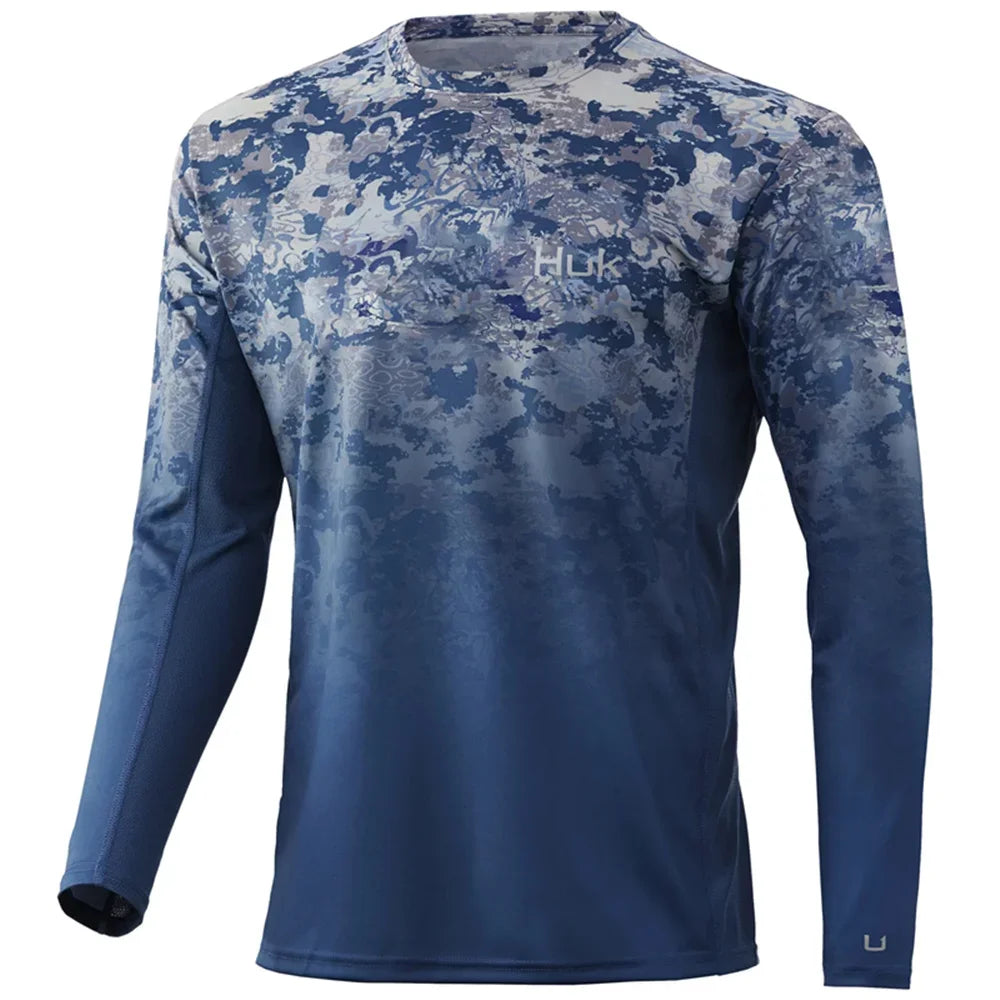 Men'S Fishing Long Sleeve Uv Protection Quick Dry Performance Shirts Fishing Hiking Clothing Camisa De Pesca Breathable Tops