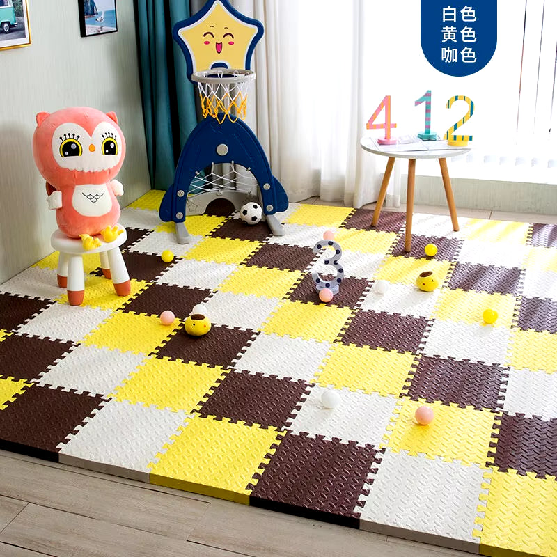 12Pcs Foam Baby Play Mat Puzzle Mat Kids Interlocking Exercise Tiles Rugs Floor Tiles Toy Carpet Soft Carpet 30*30*1Cm