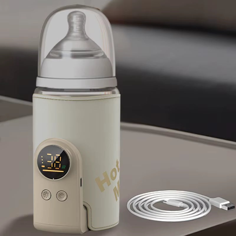 6000/10000Mah Rechargeable Baby Bottle Warmer Baby Feeding Bottle 4-10Hrs Smart Temperature Control Newborn Bottle Warmer Sleeve
