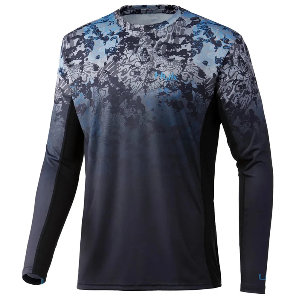 Men'S Fishing Long Sleeve Uv Protection Quick Dry Performance Shirts Fishing Hiking Clothing Camisa De Pesca Breathable Tops