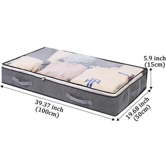 Large Capacity Foldable Quilt Storage Bags - Underbed Dustproof Storage Boxes for Clothes and Bedding (1-6 PCS)