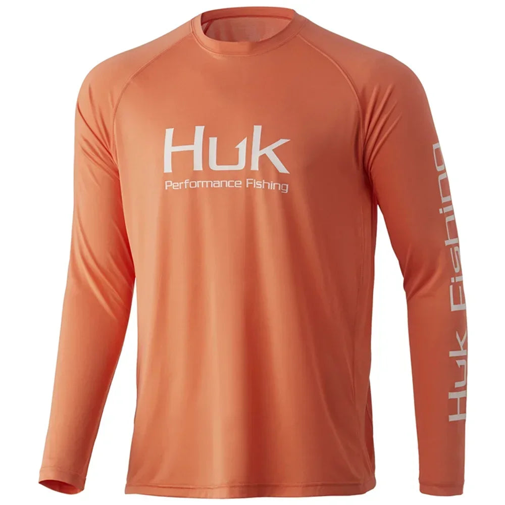 Men'S Fishing Long Sleeve Uv Protection Quick Dry Performance Shirts Fishing Hiking Clothing Camisa De Pesca Breathable Tops