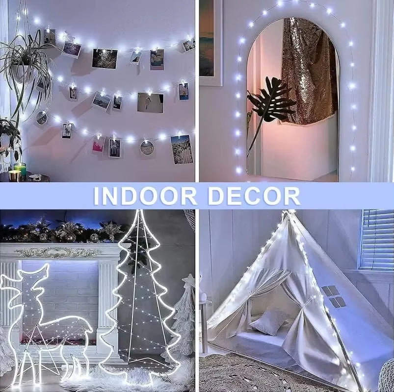 USB LED Copper Wire String Lights - Waterproof Fairy Lighting for Christmas, Weddings, and Party Decor (Available in 2M, 5M, 10M, 30M, 50M, 100M)