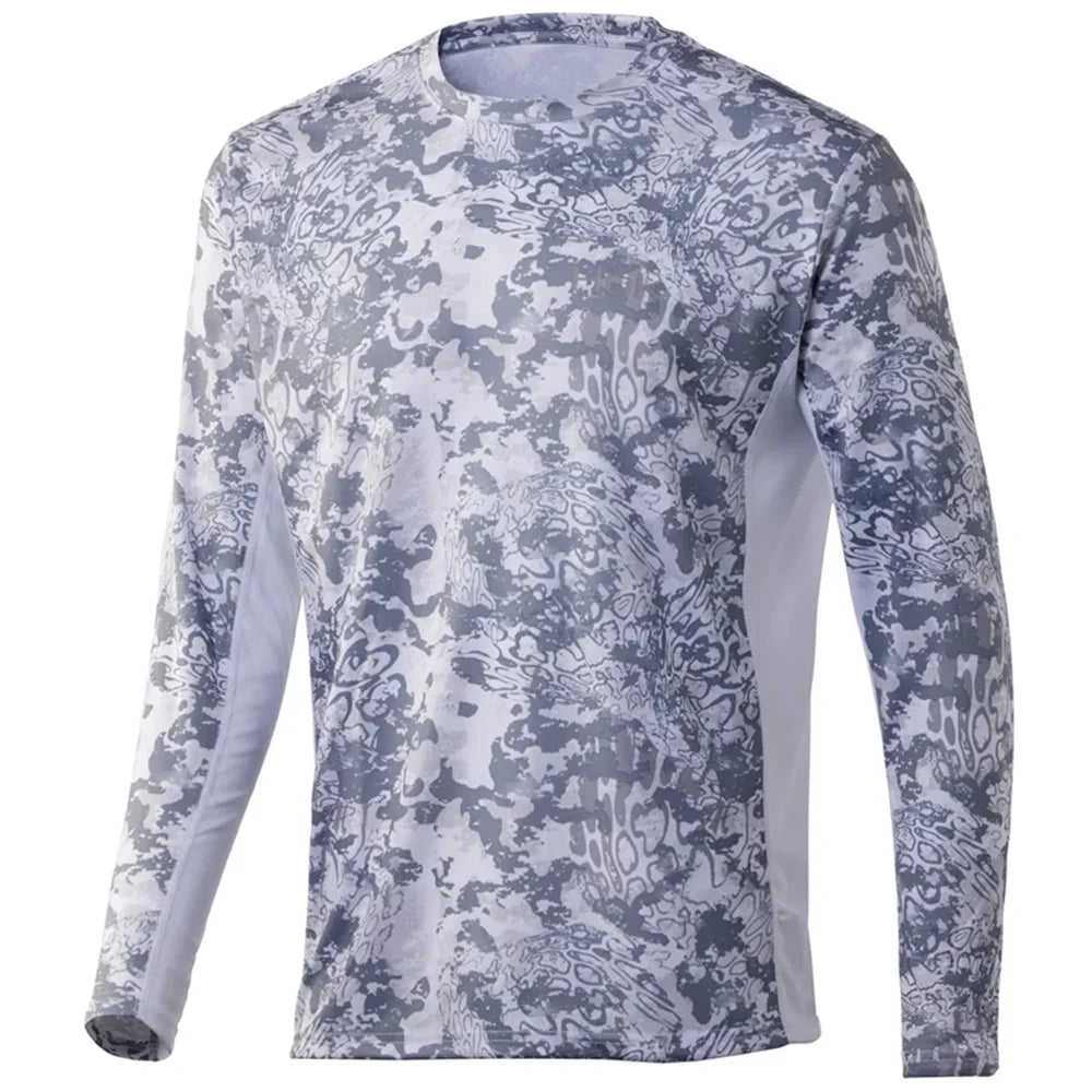 Men'S Fishing Long Sleeve Uv Protection Quick Dry Performance Shirts Fishing Hiking Clothing Camisa De Pesca Breathable Tops
