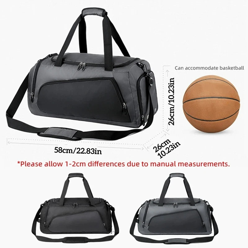 Sport Fitness Duffel Bag with Shoes Pack Gym Yoga Handbag Dry Wet Outdoor Hiking Camping Climbing Pouch Fishing Gear Storage Bag