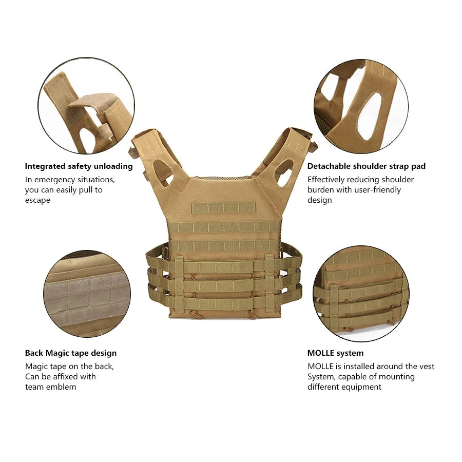 Tactical Vest JPC Body Armor Plate Carrier Airsoft Hunting Combat Vests MOLLE Camo Military Army Vest CS Game Jungle Gear
