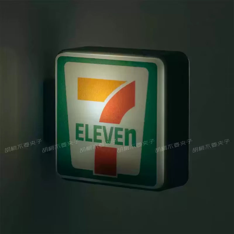 New Home Accessories Japan 711 Family Lawson Light Sign Fridge Magnets Creative Miniature DIY Magnetic Decorations