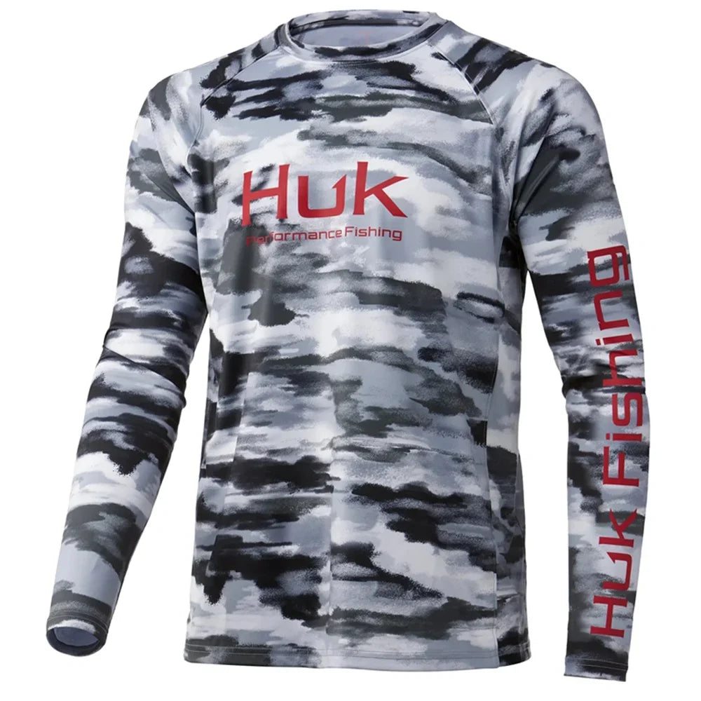 Men'S Fishing Long Sleeve Uv Protection Quick Dry Performance Shirts Fishing Hiking Clothing Camisa De Pesca Breathable Tops