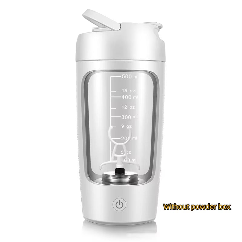 650Ml Electric Protein Shaker Cup with Powder Storage Container Mixer Cup Gym Sport Water Bottles with Wire Whisk Ball Drinkware
