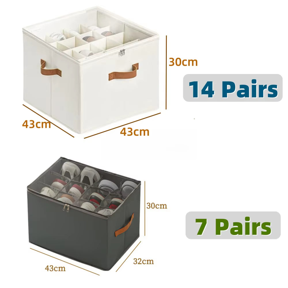 Foldable Shoe Storage Organizer - Dust-Proof and Space-Saving Shoe Cabinet