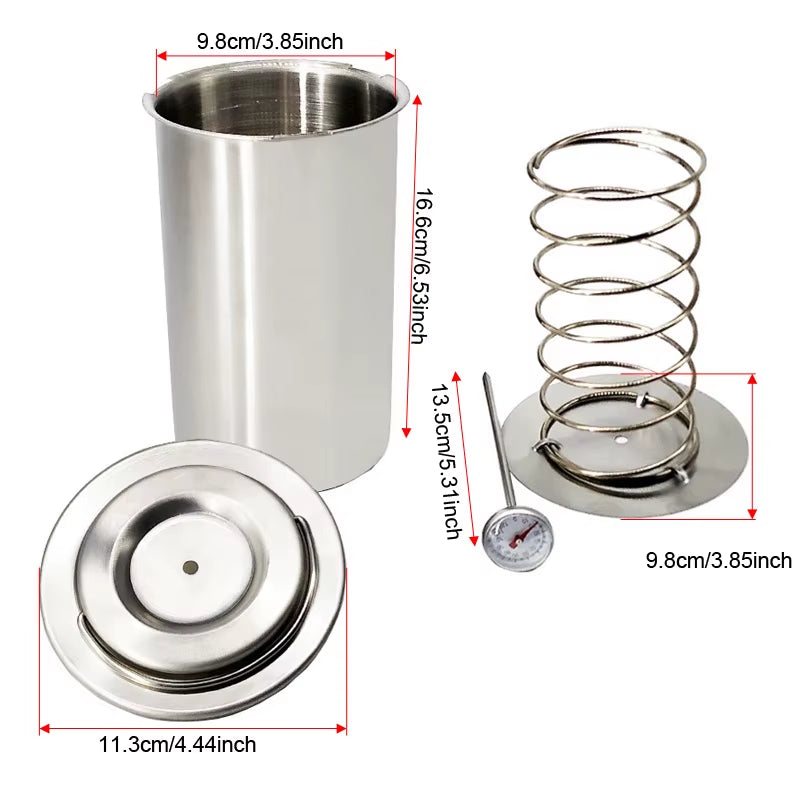 304 Stainless Steel Ham Press Maker with Thermometer - Professional Meat and Poultry Cooking Tool