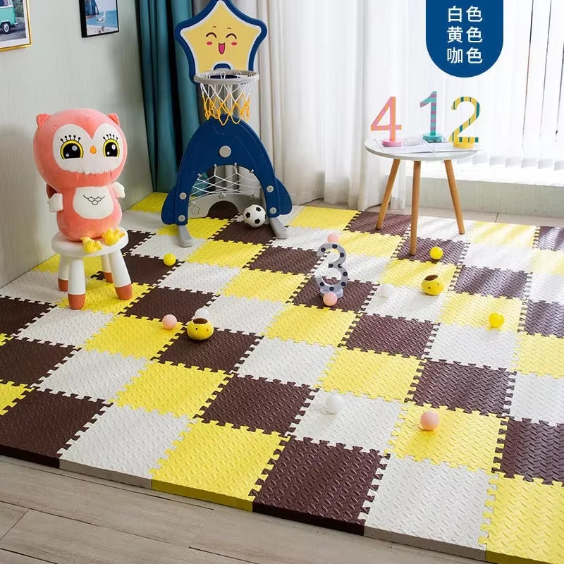 12Pcs Foam Baby Play Mat Puzzle Mat Kids Interlocking Exercise Tiles Rugs Floor Tiles Toy Carpet Soft Carpet 30*30*1Cm