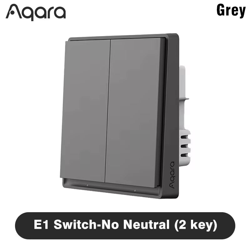 Smart E1 Zigbee 3.0 Wall Switch with Fire Wire and No Neutral for Xiaomi Mi Home and HomeKit App