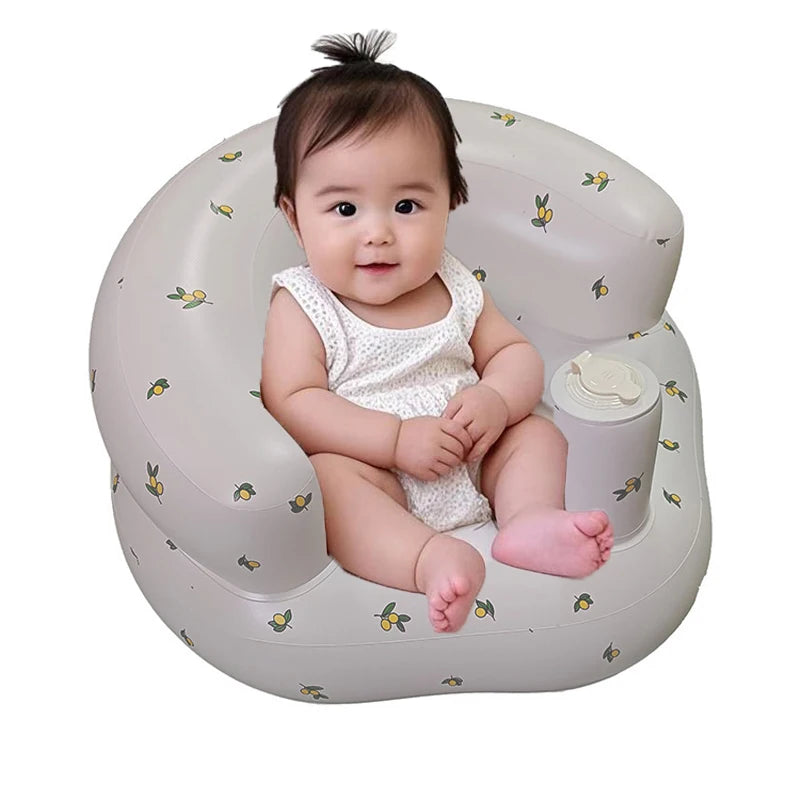 Babies 6-36 Months Inflatable Baby Seat Sofa,Built in Air Pump Children Baby Sofa,Bumbo Seat for Learning to Sit,Feeding,Camping