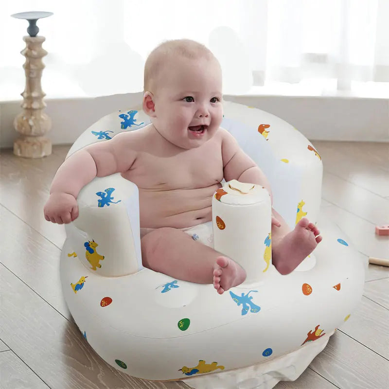 Babies 6-36 Months Inflatable Baby Seat Sofa,Built in Air Pump Children Baby Sofa,Bumbo Seat for Learning to Sit,Feeding,Camping