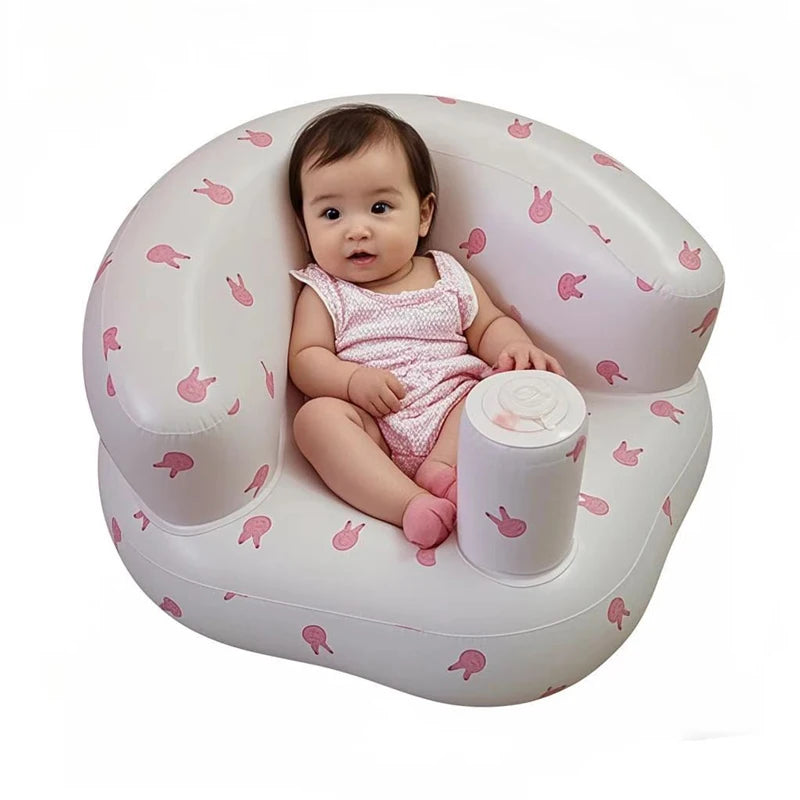 Babies 6-36 Months Inflatable Baby Seat Sofa,Built in Air Pump Children Baby Sofa,Bumbo Seat for Learning to Sit,Feeding,Camping