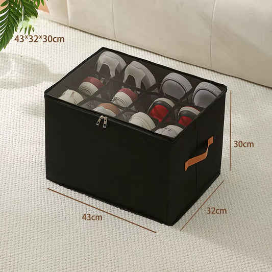 Foldable Shoe Storage Organizer - Dust-Proof and Space-Saving Shoe Cabinet