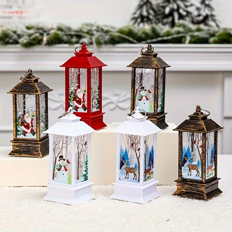Set of 6 Wind Chime Christmas Lanterns - Elegant Tabletop Decorations for a Festive Atmosphere, Ideal Holiday Gift