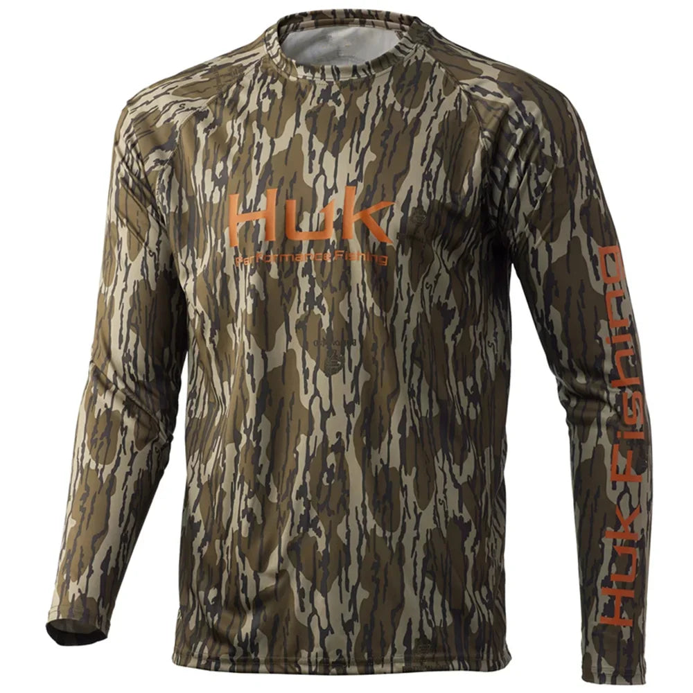 Men'S Fishing Long Sleeve Uv Protection Quick Dry Performance Shirts Fishing Hiking Clothing Camisa De Pesca Breathable Tops