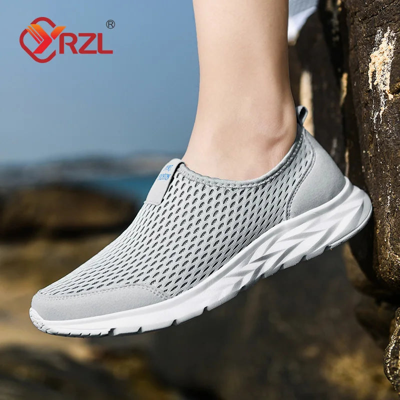 Men'S Sneakers Breathable Mesh Men Casual Shoes Outdoor Non-Slip Big Size Loafers Walking Lightweight Male Tennis Shoes
