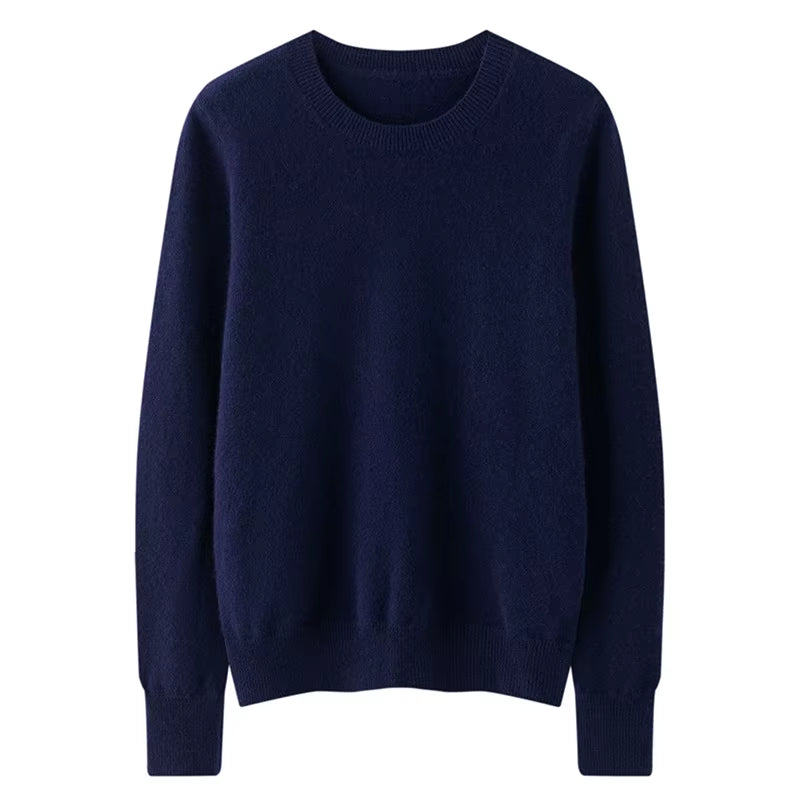 100% Pure Goat Cashmere Knitted Pullovers Hot Sale O-Neck Sweaters Women Soft High Quality Ladies Jumpers Clothes