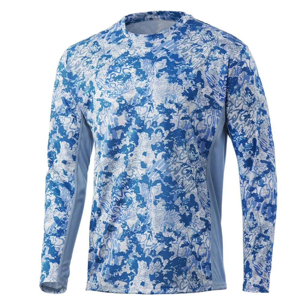 Men'S Fishing Long Sleeve Uv Protection Quick Dry Performance Shirts Fishing Hiking Clothing Camisa De Pesca Breathable Tops