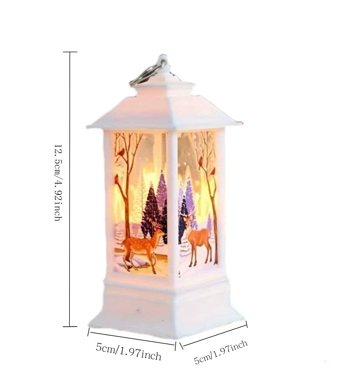 Set of 6 Wind Chime Christmas Lanterns - Elegant Tabletop Decorations for a Festive Atmosphere, Ideal Holiday Gift