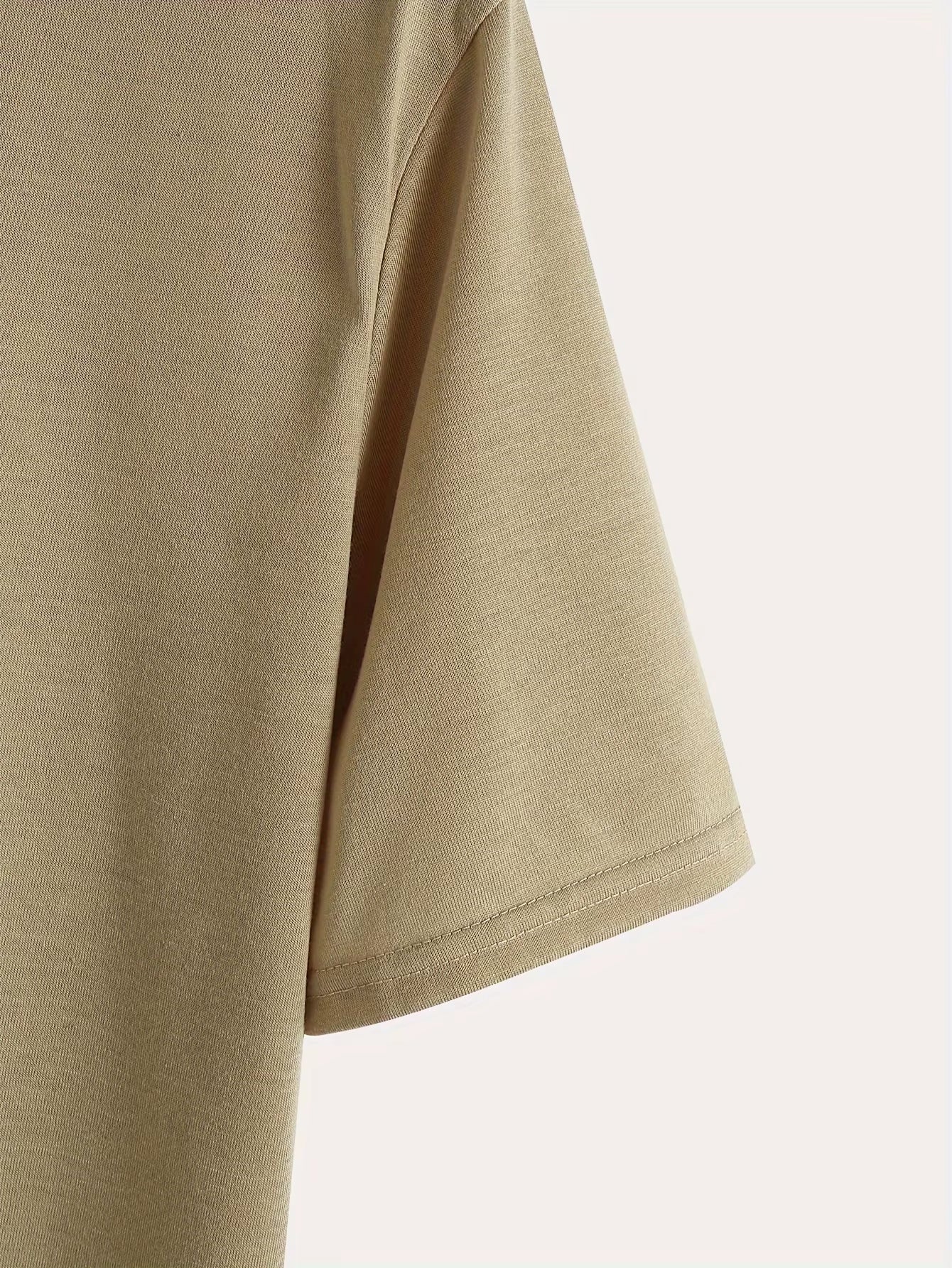 Men'S Summer Earphones with Letter Print, Breathable and Comfortable round Neck T-Shirt, Outdoor Sports and Leisure Top