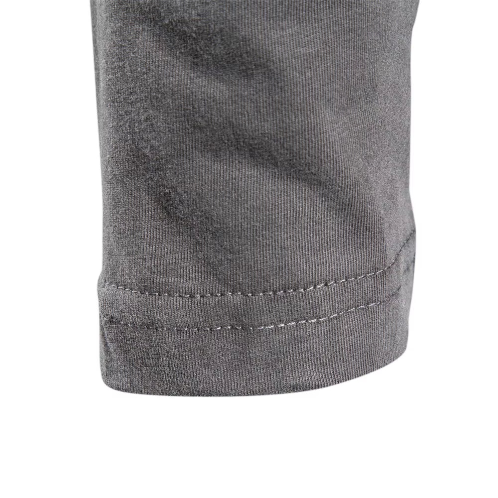 Men's 100% Cotton Long Sleeve T-Shirt - Solid Casual Spring Collection, High-Quality Classic Tops