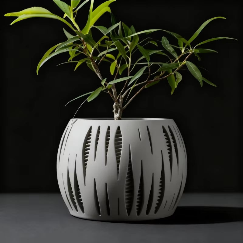 Biodegradable 3D Printed Plant Pot - Eco-Friendly Flower Planter for Home Decor and Sustainable Gifting