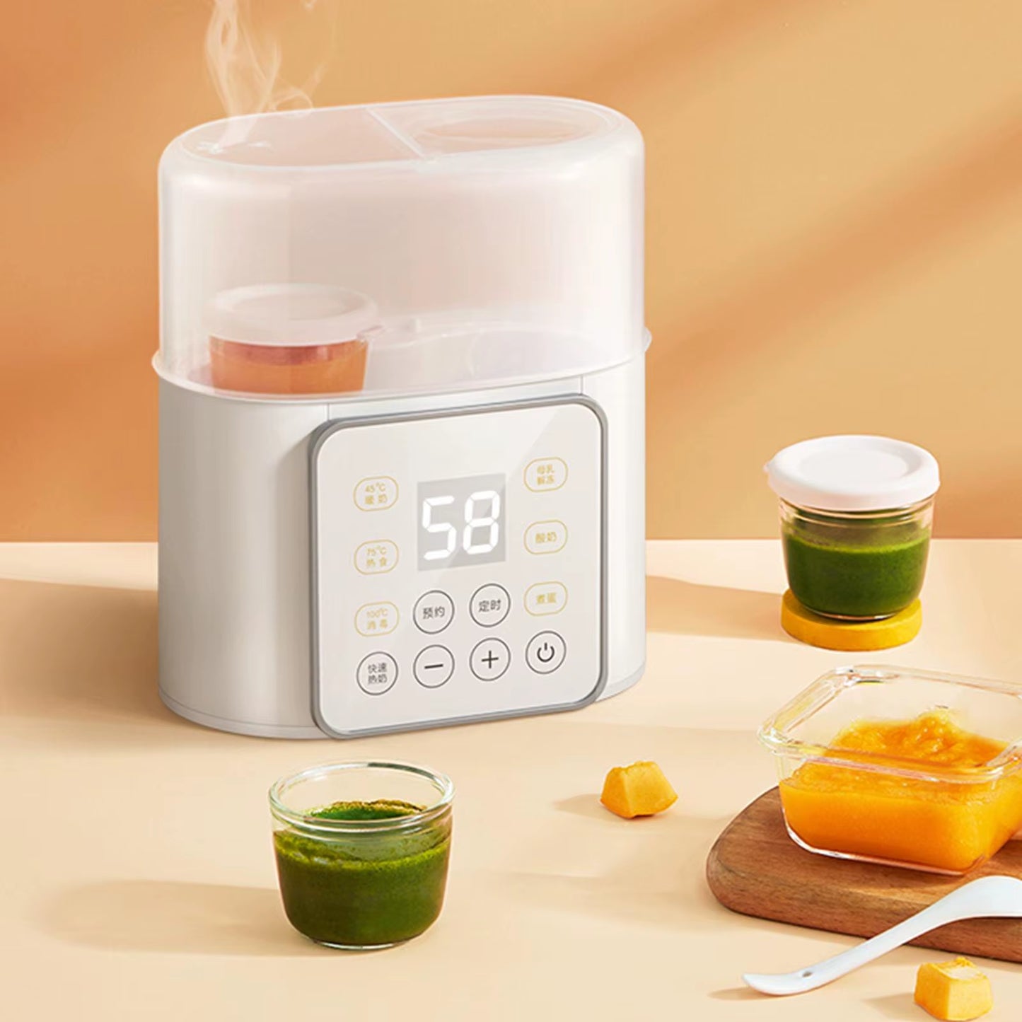 Baby Feeding Bottle Warmer 24Hrs Thermostat Travel Milk Heater Machine Formula and Breastmilk Heating Device for Travel