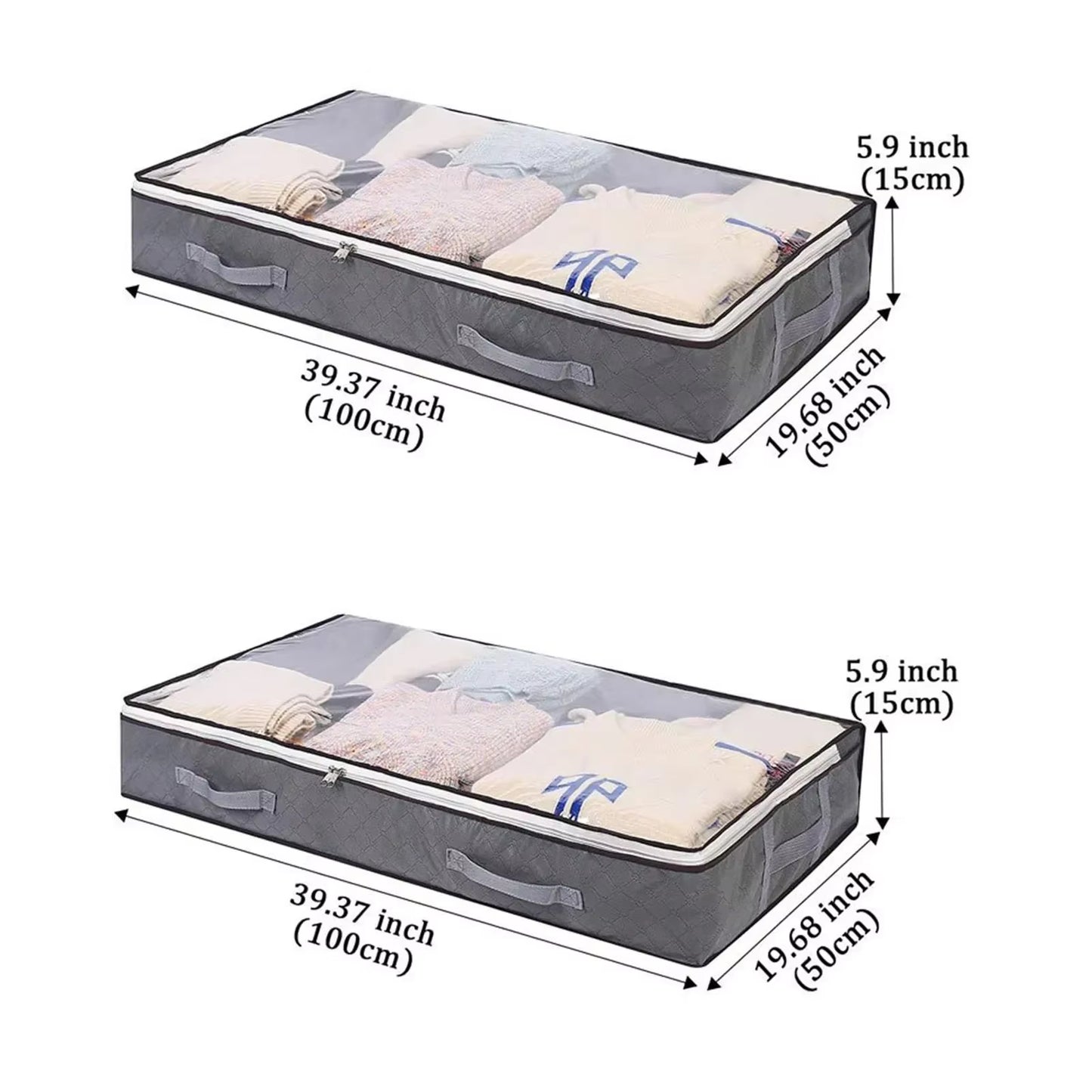 Large Capacity Foldable Quilt Storage Bags - Underbed Dustproof Storage Boxes for Clothes and Bedding (1-6 PCS)