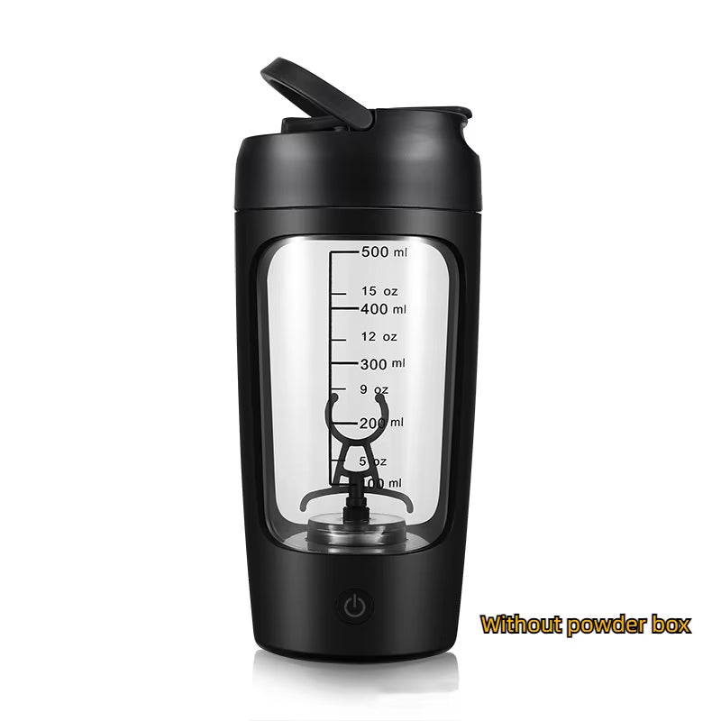 650Ml Electric Protein Shaker Cup with Powder Storage Container Mixer Cup Gym Sport Water Bottles with Wire Whisk Ball Drinkware