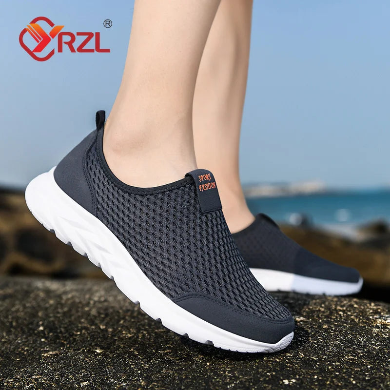 Men'S Sneakers Breathable Mesh Men Casual Shoes Outdoor Non-Slip Big Size Loafers Walking Lightweight Male Tennis Shoes