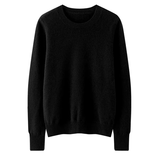 100% Pure Goat Cashmere Knitted Pullovers Hot Sale O-Neck Sweaters Women Soft High Quality Ladies Jumpers Clothes