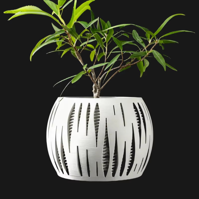 Biodegradable 3D Printed Plant Pot - Eco-Friendly Flower Planter for Home Decor and Sustainable Gifting