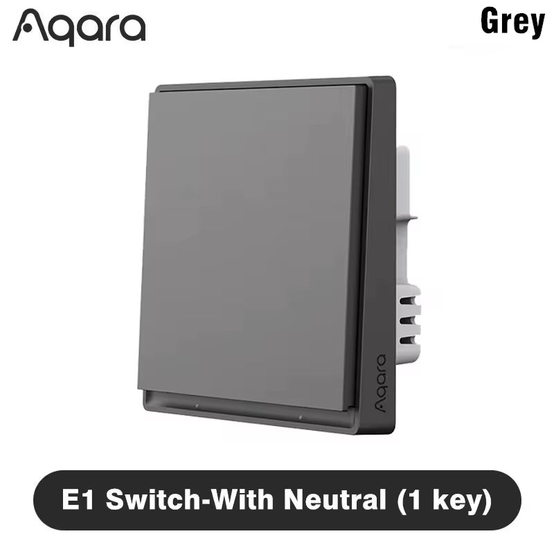 Smart E1 Zigbee 3.0 Wall Switch with Fire Wire and No Neutral for Xiaomi Mi Home and HomeKit App