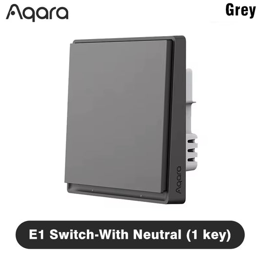 Smart E1 Zigbee 3.0 Wall Switch with Fire Wire and No Neutral for Xiaomi Mi Home and HomeKit App