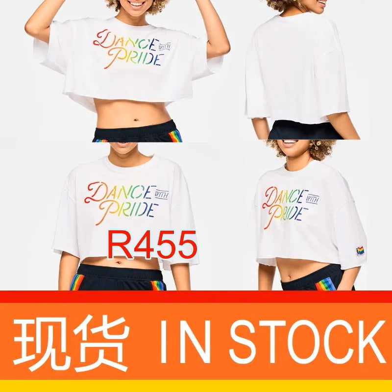 ABCDE Dance Group Yoga 100% Cotton Loose-Fit Short Sleeve T-Shirt New Style R455