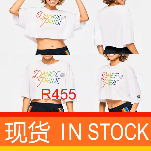 ABCDE Dance Group Yoga 100% Cotton Loose-Fit Short Sleeve T-Shirt New Style R455