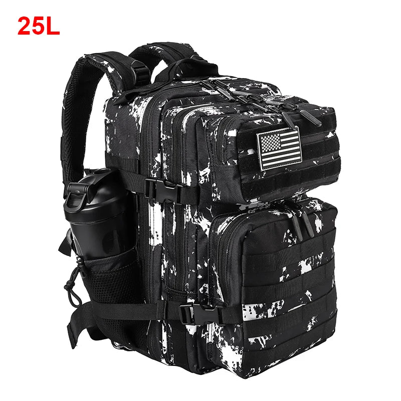 25L/35L/45L Gym Backapck Tactical Athlete Sports Fitness Bag Exercise Workout Weekend Travel Daypack with Bottle Holder