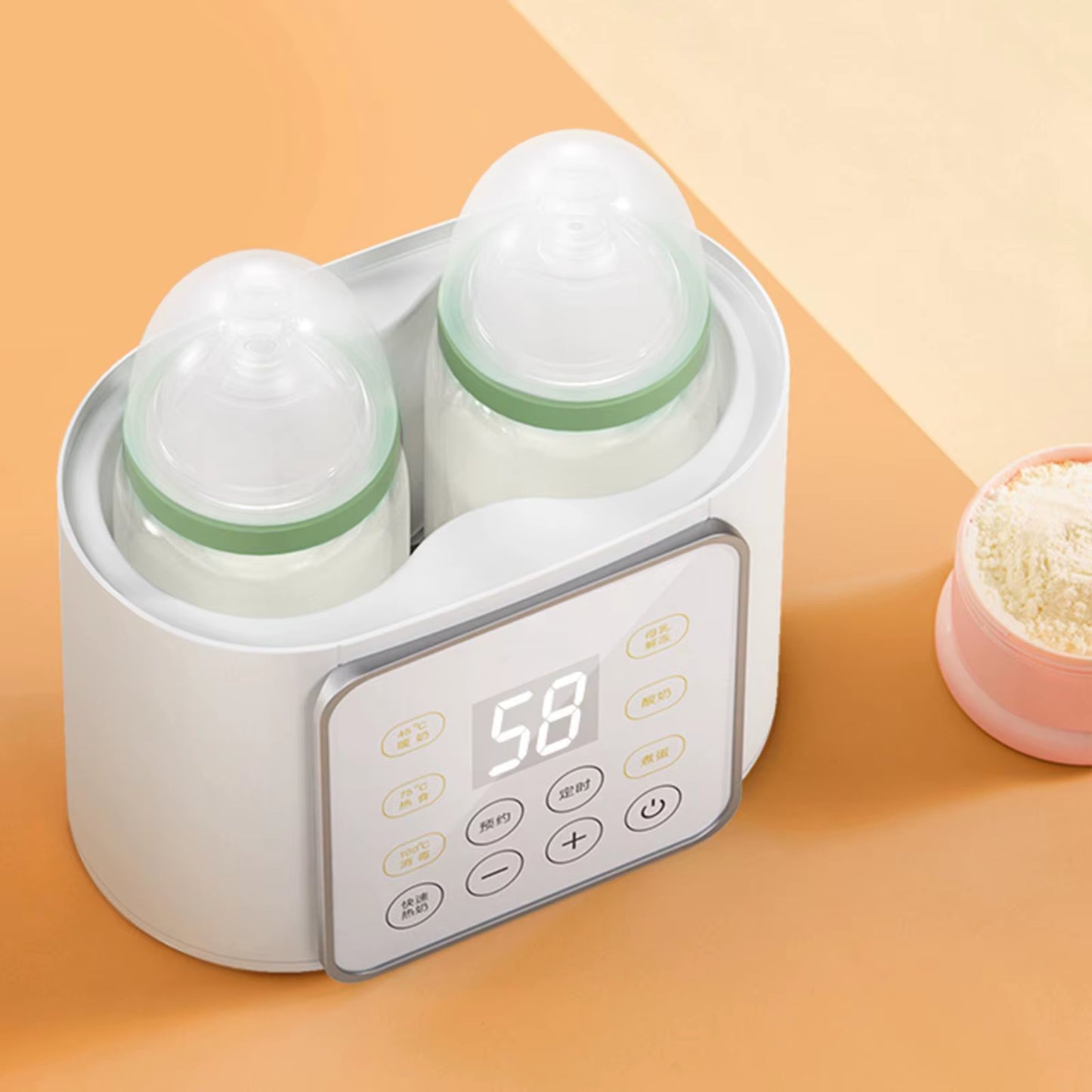 Baby Feeding Bottle Warmer 24Hrs Thermostat Travel Milk Heater Machine Formula and Breastmilk Heating Device for Travel