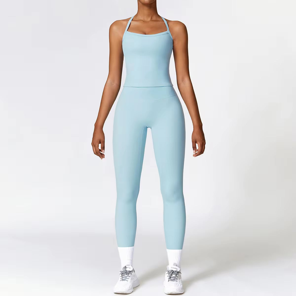 2PCS Seamless Yoga Set Women Workout Set Sportswear Gym Clothing Fitness Long Sleeve Crop Top High Waist Leggings Sports Suits