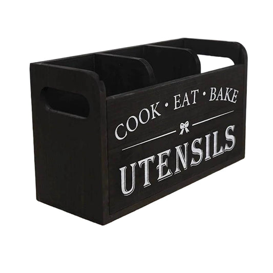 Wooden Storage Rack for Baking Utensils Move around Countertops with Ease for Kitchen Hopsticks Spoon Storage Box Widely Used